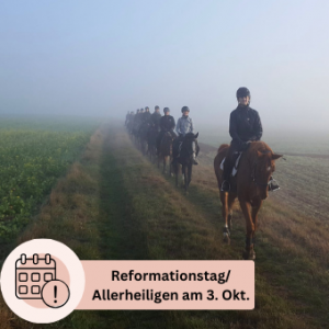 Reiterferien Reformationstag Kurzurlaub auf dem Reiterhof